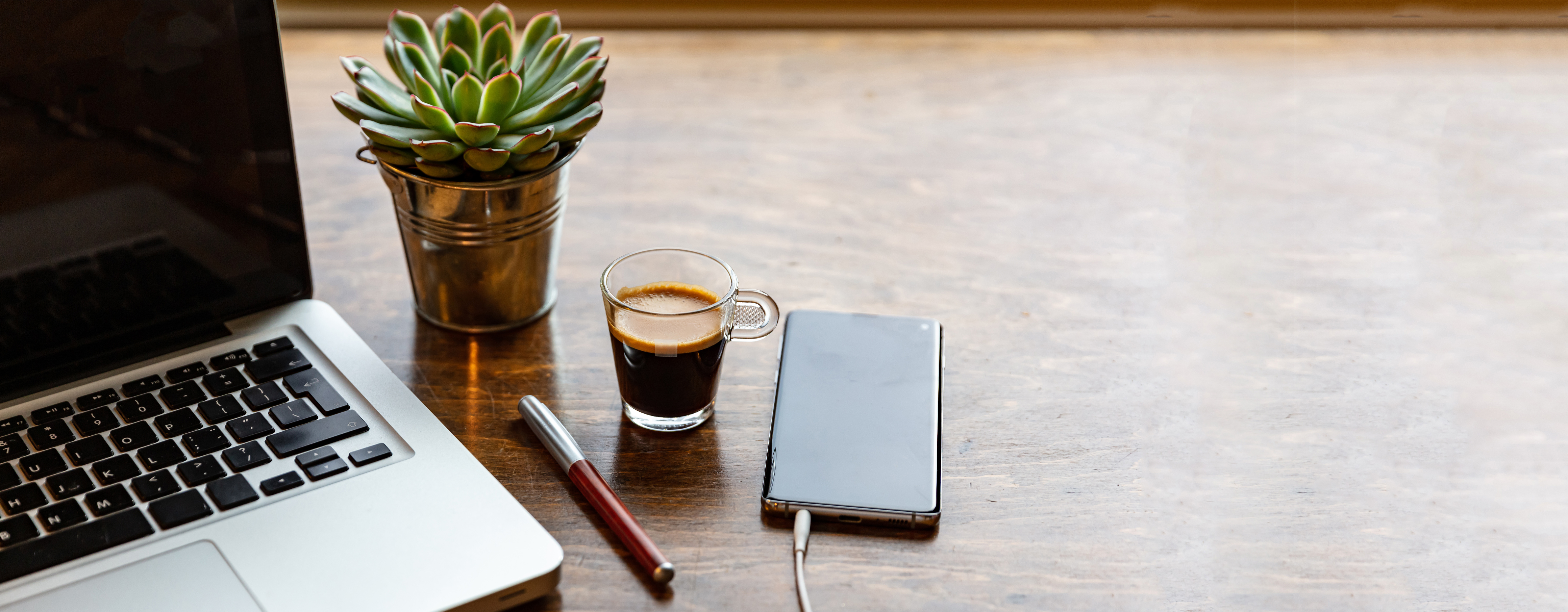 Organized administrative workspace for small business support